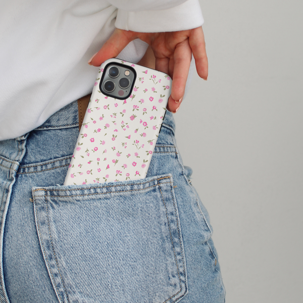 Tough MagSafe Phone Case - Pink Watercolour Flowers