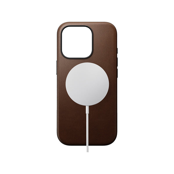 NOMAD Leather Phone Case for iPhone 16 Pro (Brown)