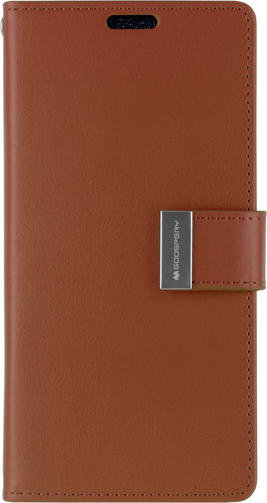 Goospery Rich Diary Case for iPhone 13 Pro - Brown/Black