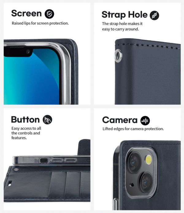 Goospery Bluemoon Diary for Galaxy S20 - Black