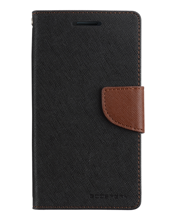 Fancy Diary Case for iPhone 13 mini - Black/Brown