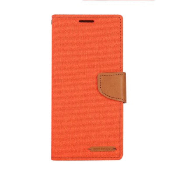 Goospery Canvas Diary case for iPhone 14 Plus - Orange