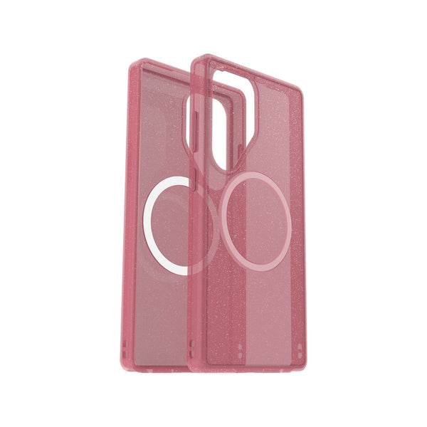 OtterBox Symmetry Phone Case for Samsung Galaxy S25 Ultra with MagSafe (Clear/Pink)